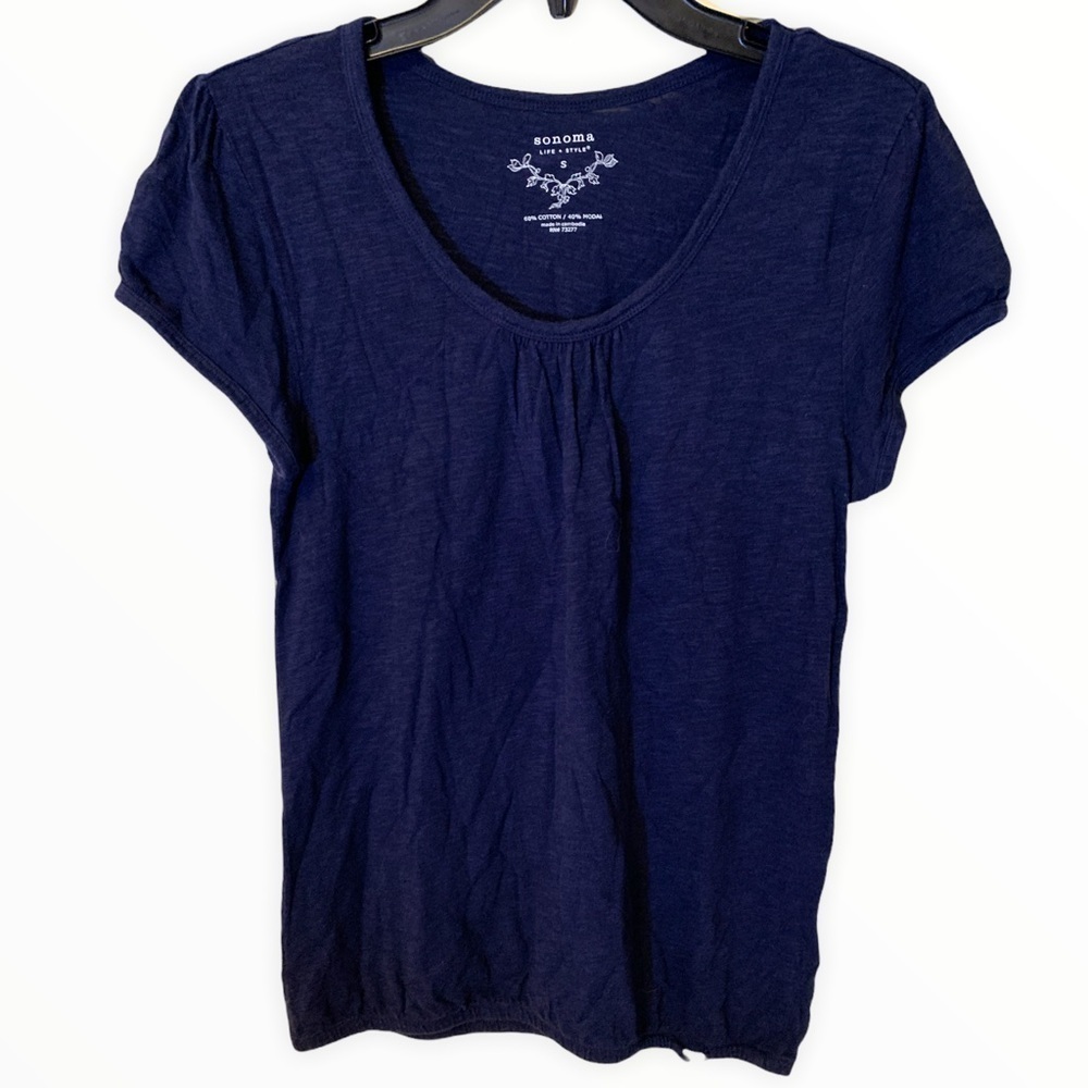 Sonoma Navy Blue Top Size S